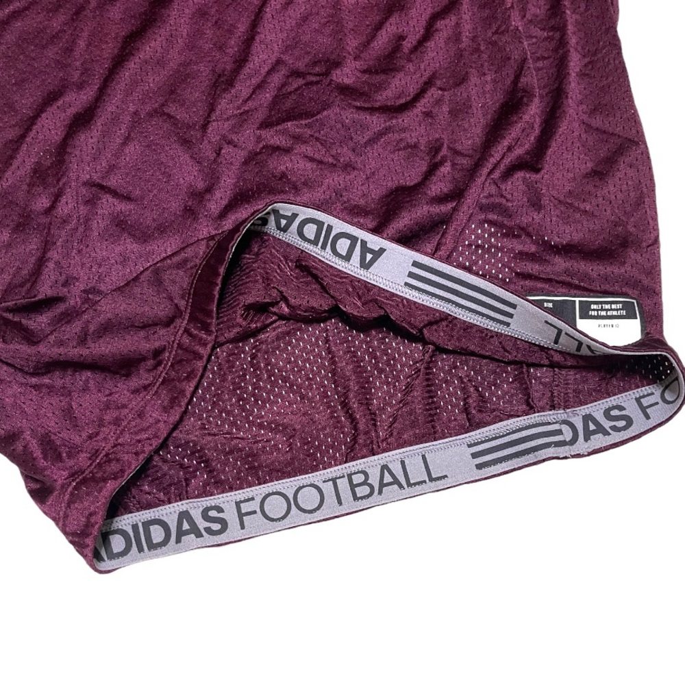 Adidas Men's Press Coverage Football Jersey Burgundy Climalite - Picture 9 of 9
